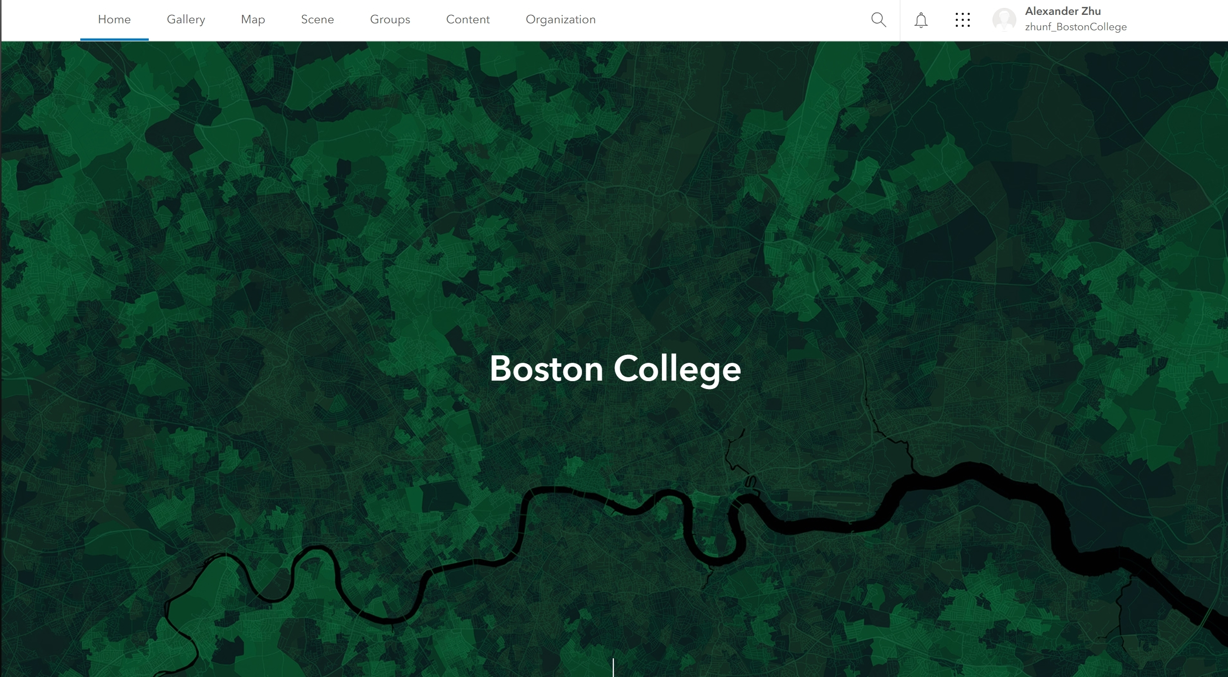 Home Page of the ArcGIS website